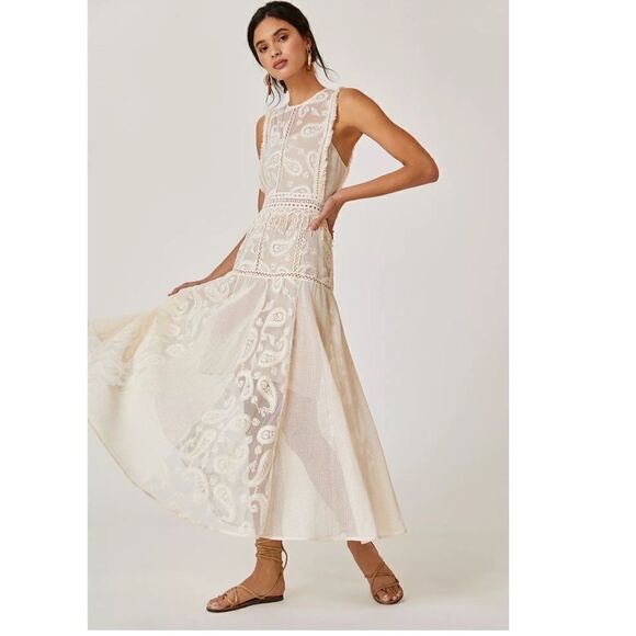 Anthropologie Beatrice B Allover Lace Midi Dress - Picture 2 of 12